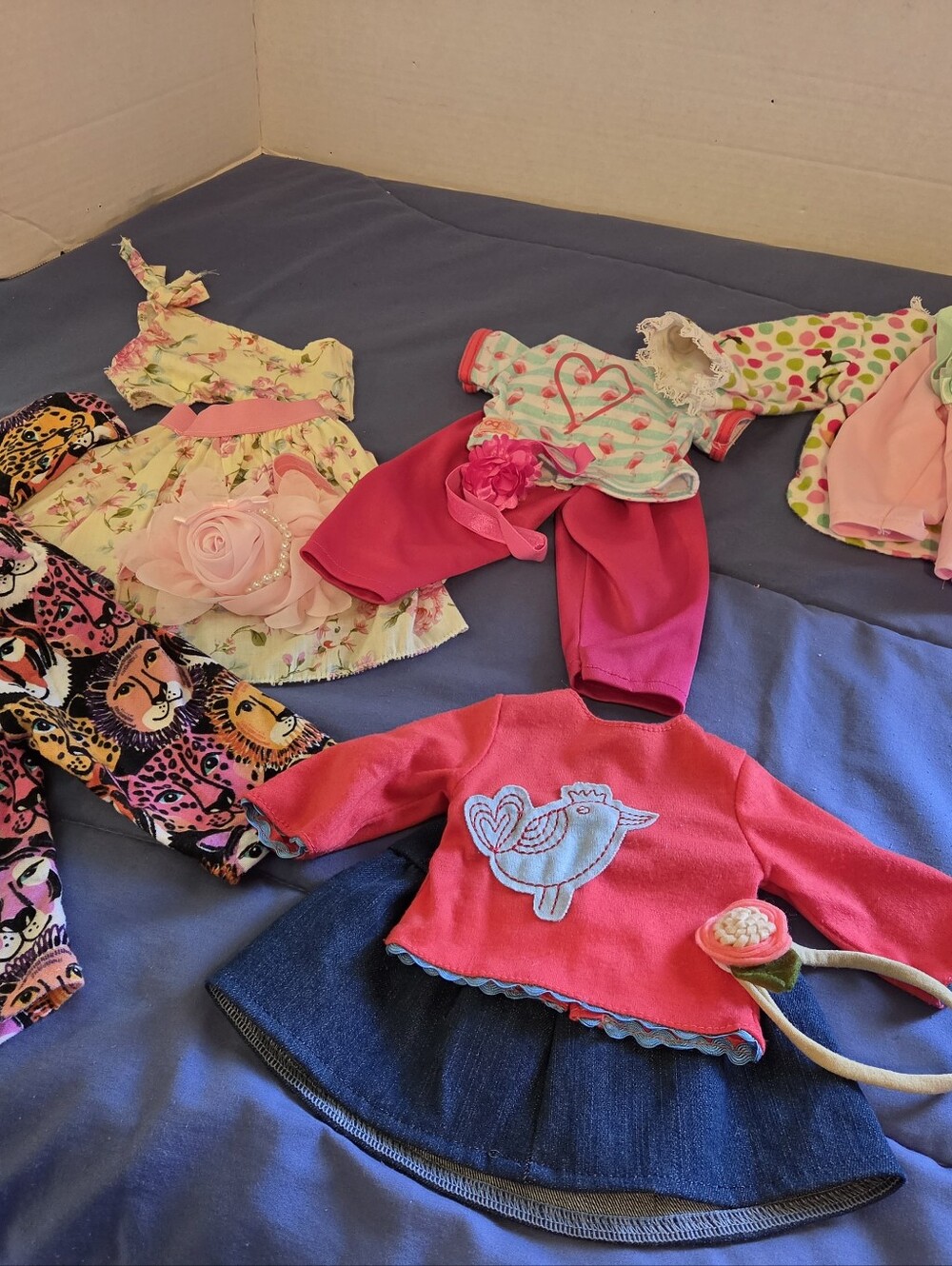 12pc-18" Doll Outfits/matching Hair Bows